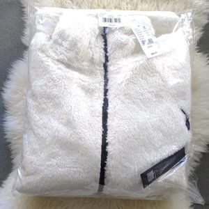 Playboy Women's Full Zip Ivory Sherpa Jacket